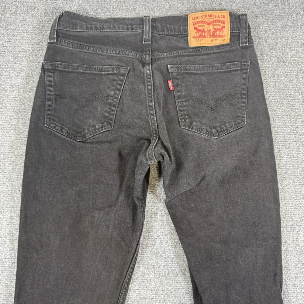 Levi's Jeans‎ Mens 32x32 (Fits 30x29) Black 511 Slim Fit Denim Stretch